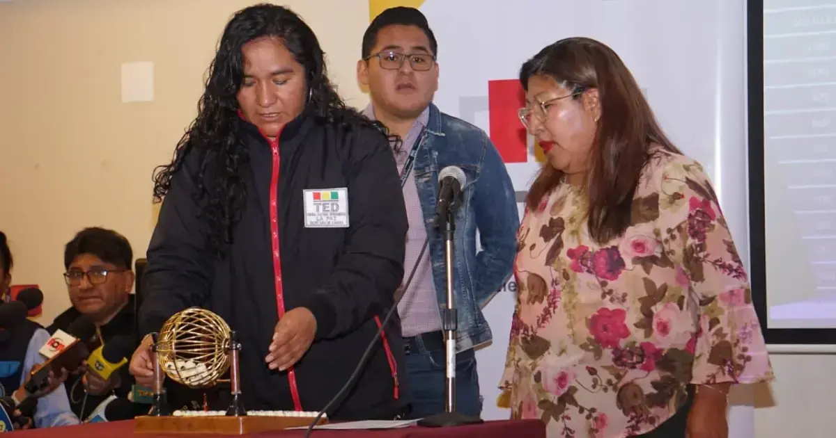 Sorteo de los candidatos a la Gobernación de La Paz