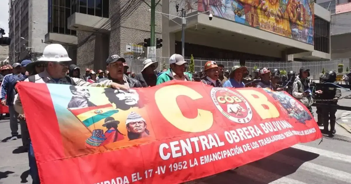 Una de las recientes protestas de la COB.