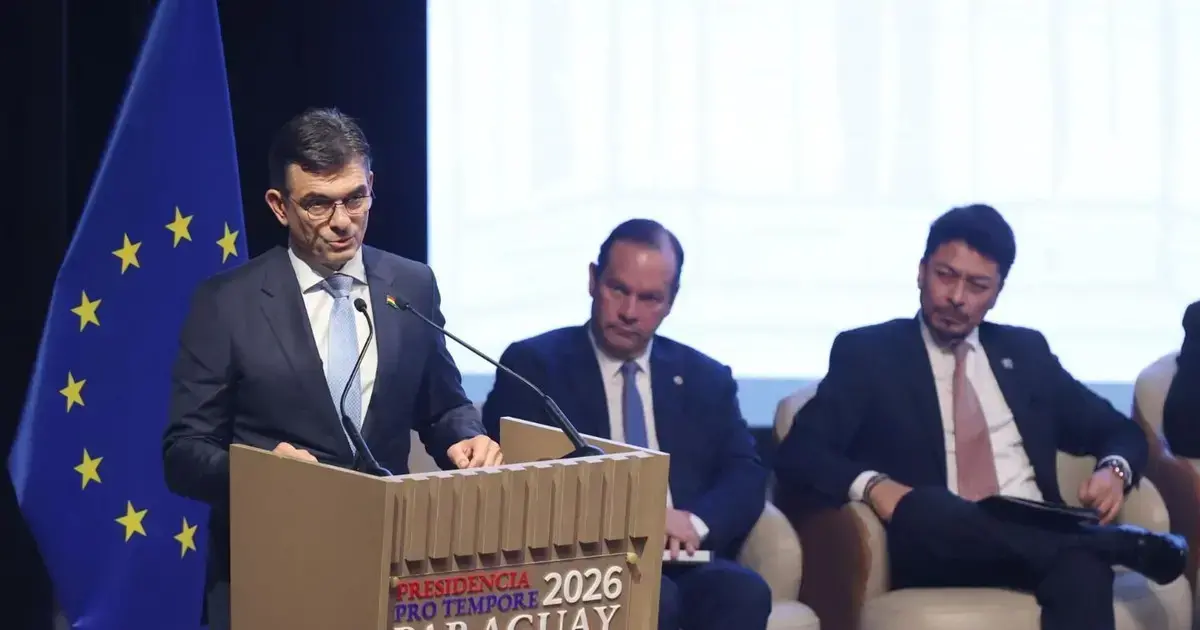El presidente boliviano, durante su discurso en la apertura del acto para la firma del tratado Mercosur-UE.