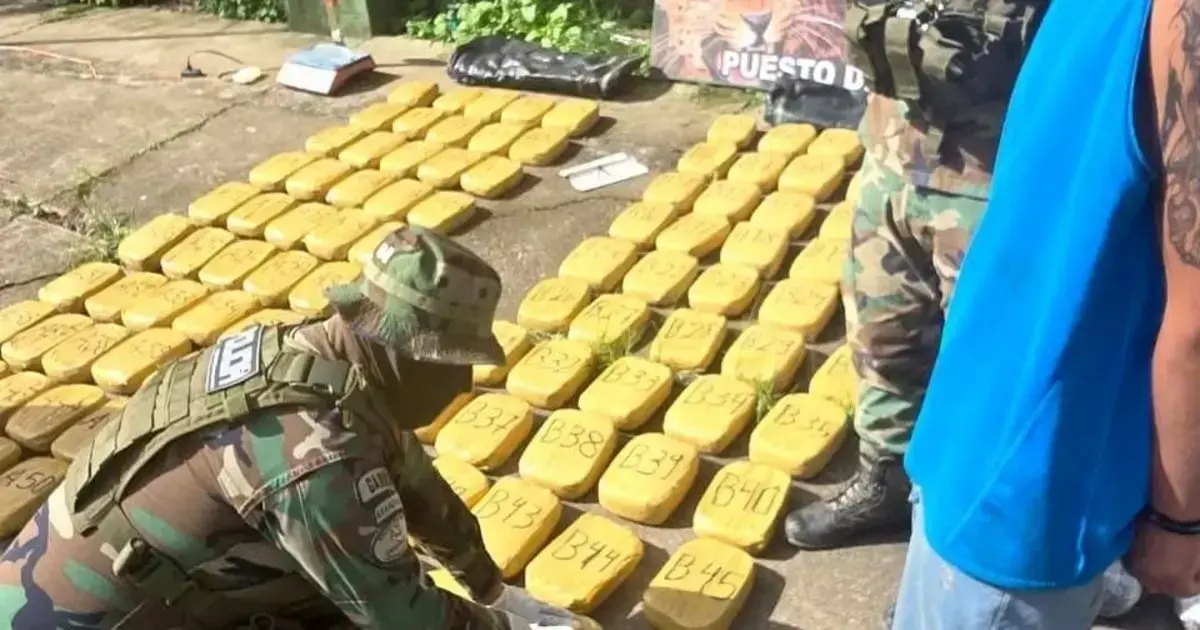 Los paquetes de marihuana incautados durante el operativo.