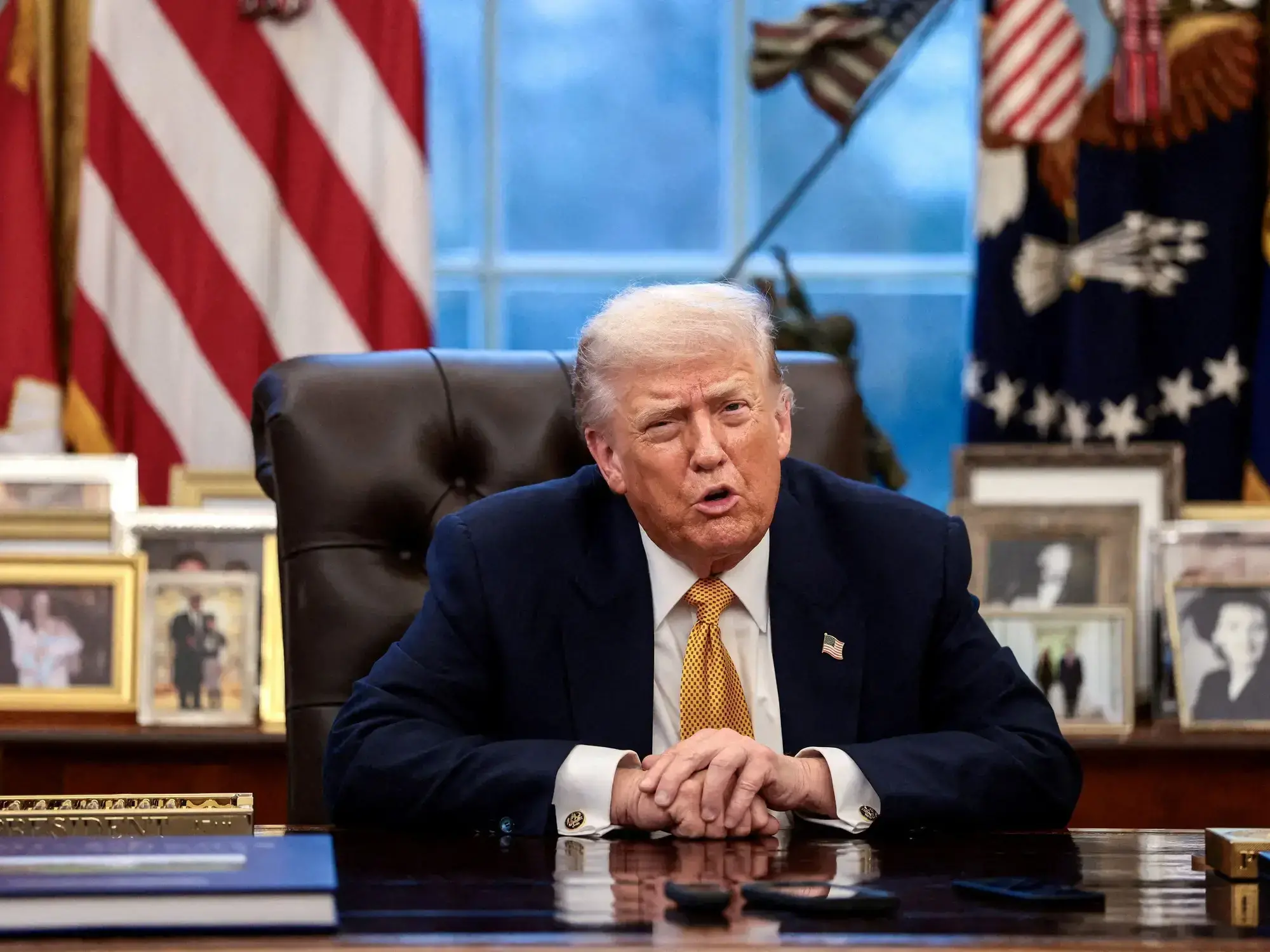Donald Trump, en el Salón Oval de la Casa Blanca.