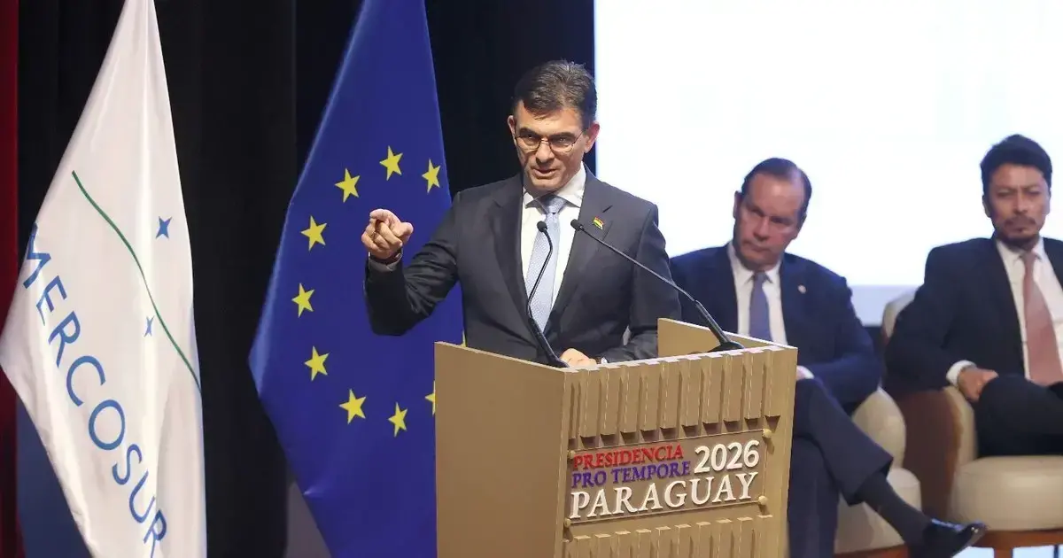 El presidente de Bolivia durante su discurso en Asunción