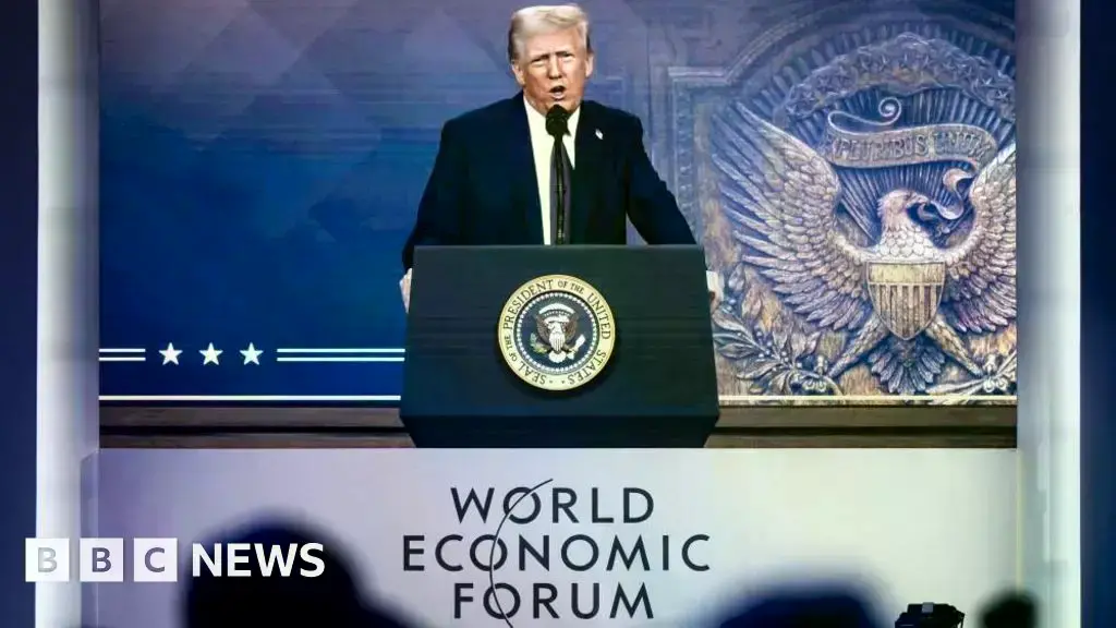 Vista aérea de Davos, Suiza, durante el Foro Económico Mundial.