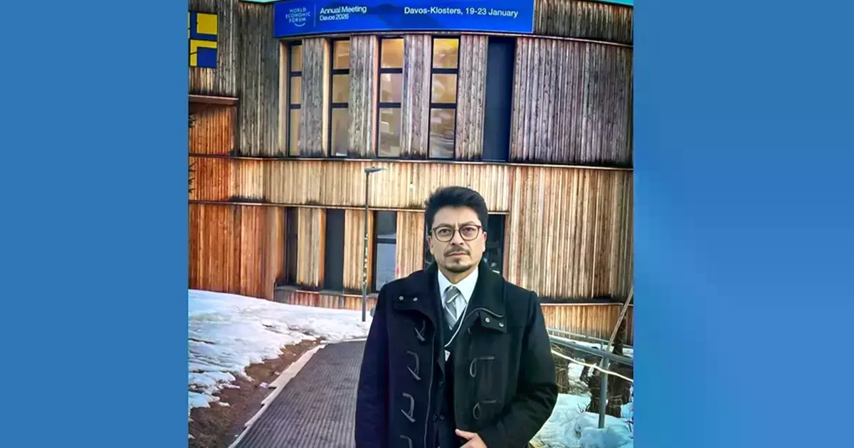 El canciller de Bolivia, Fernando Aramayo, en Davos.