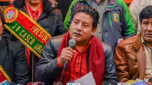 Santos Quispe, gobernador de La Paz.