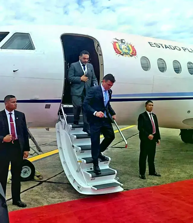 Presidente Rodrigo Paz, en Paraguay, este fin de semana, en su primer viaje internacional.