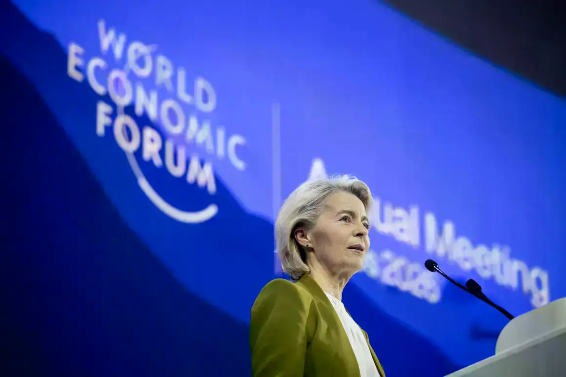 Ursula von der Leyen durante su intervención en el Foro Económico Mundial de Davos.
