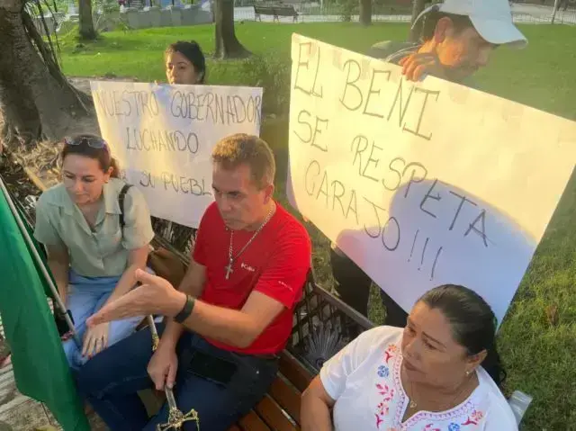 El gobernador de Beni, Alejandro Unzueta, en huelga de hambre.