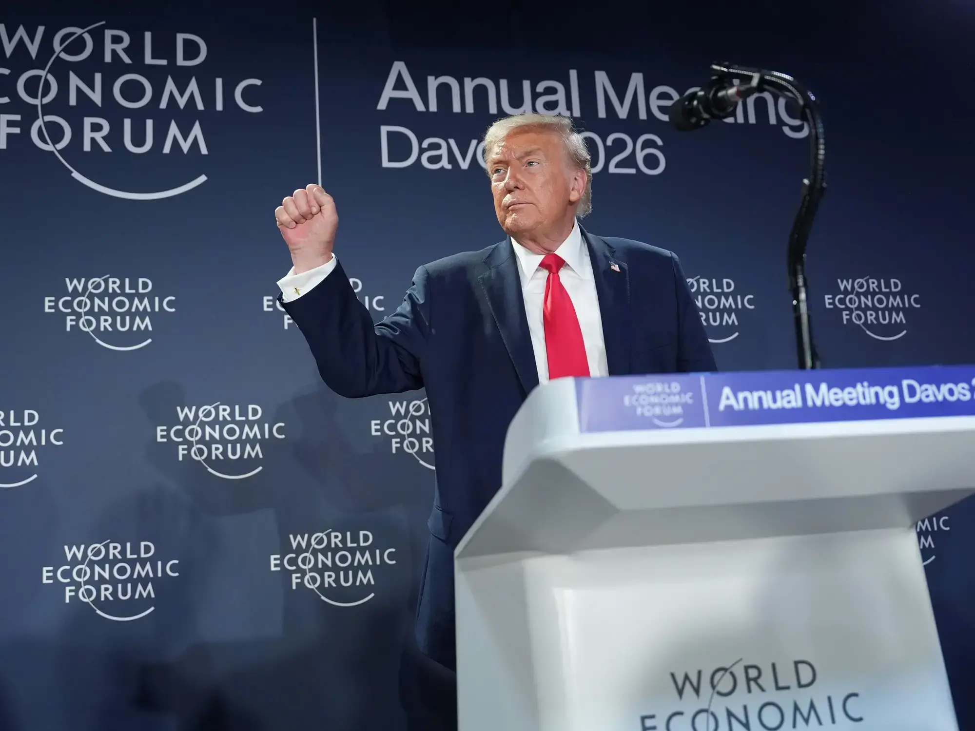 Donald Trump, este miércoles en el Foro Económico Internacional en Davos, Suiza.