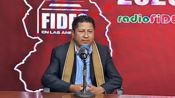 Candidato a la gobernación de La Paz por Jallalla, Leopoldo Chui.