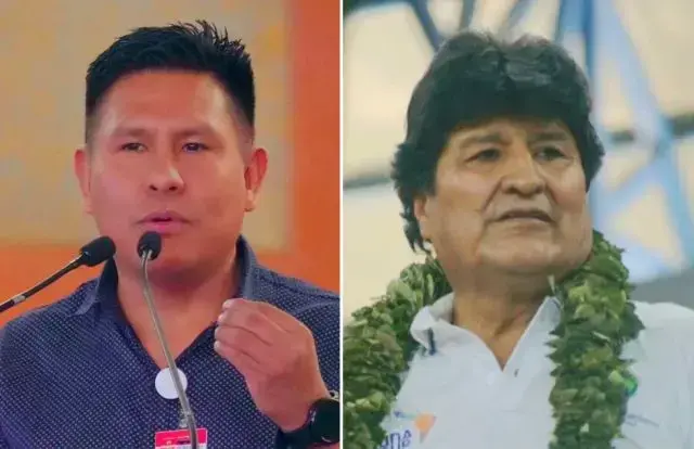 Omar Ramírez y Evo Morales.