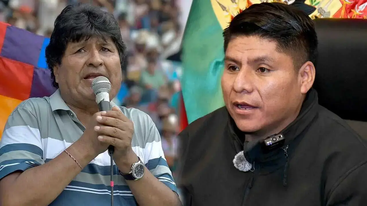 El expresidente Evo Morales y el senador “evista” Leonardo Loza.