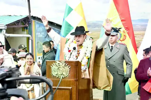 El vicepresidente Edmand Lara durante un acto público.