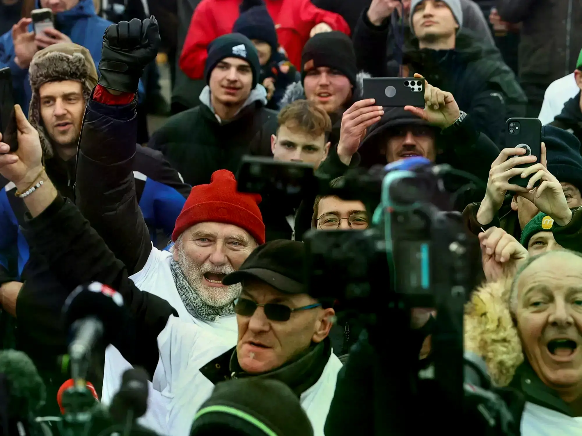 Agricultores de toda Europa protestan contra el Mercosur frente al Parlamento Europeo.