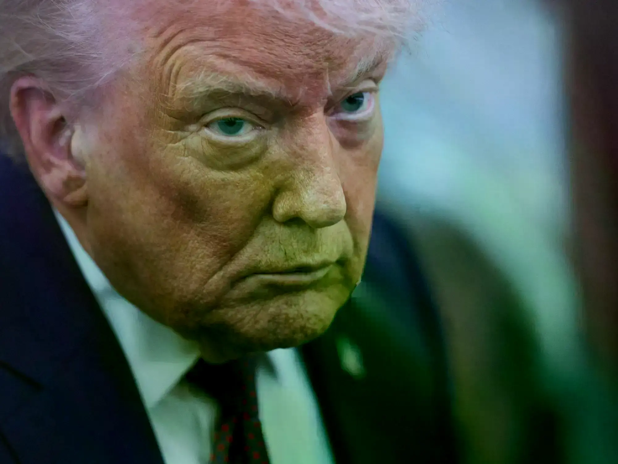 Donald Trump, horas después de abandonar Davos.