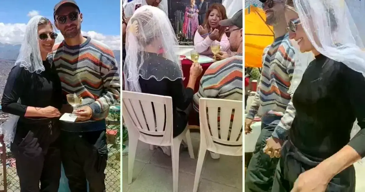 Turistas europeos se casan en ceremonia de Alasita en el Mirador de Cotahuma