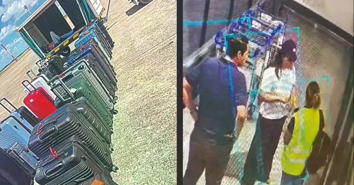 Imágenes de seguridad muestran el momento de la llegada del cargamento al aeropuerto.