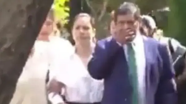 La exdiputada Laura Rojas al llegar a la Fiscalía.