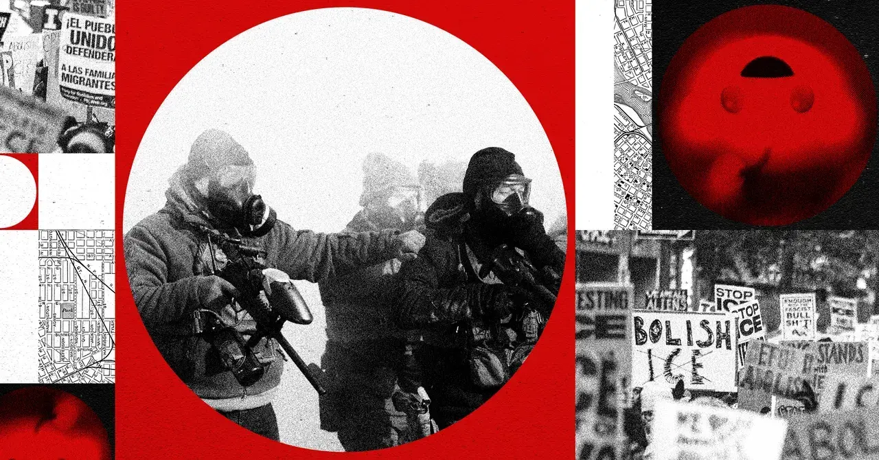 Ilustración sobre la resistencia en Reddit contra ICE.