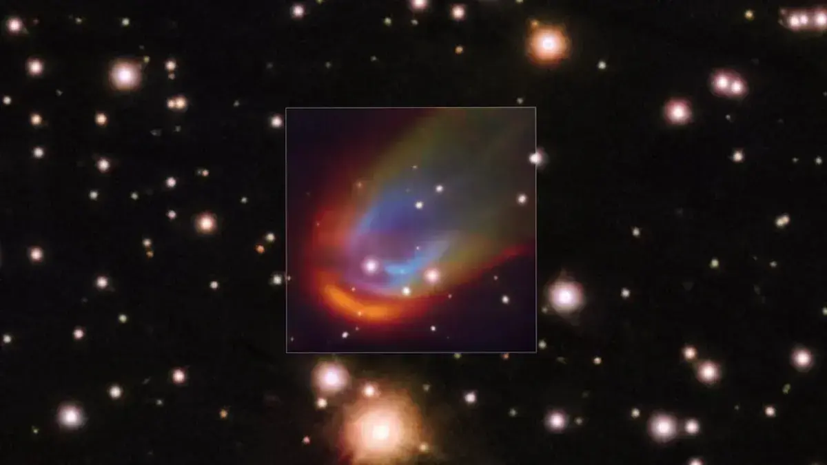 Onda de choque alrededor de la enana blanca RXJ0528+2838.