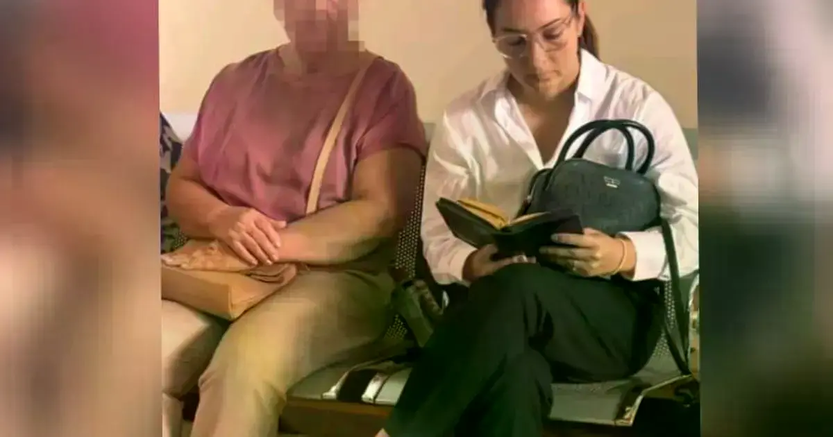 Laura Rojas poco antes de quedar aprehendida.