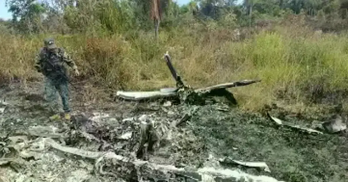 Los restos de la avioneta hallada en Concepción, Paraguay