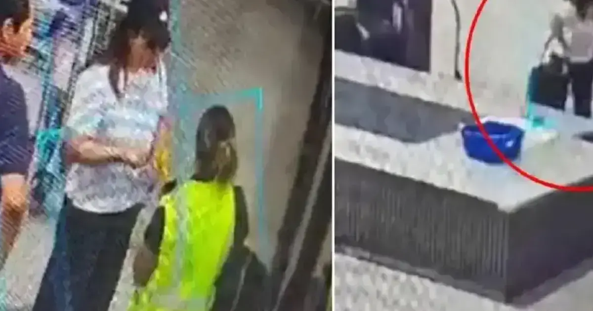 Imágenes de las cámaras de seguridad sobre el supuesto ingreso de las maletas.