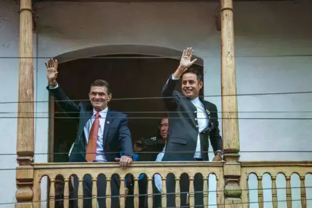 Rodrigo Paz y Edmand Lara en una aparición anterior.