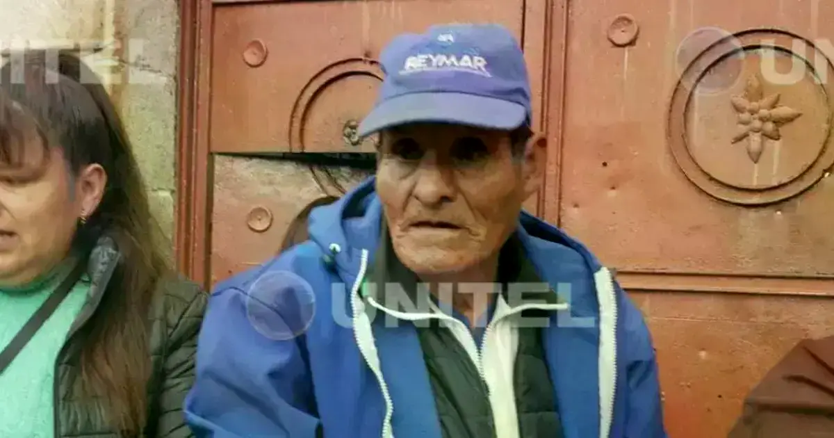 Don Agustín Choque salió de la cárcel en octubre de 2025.
