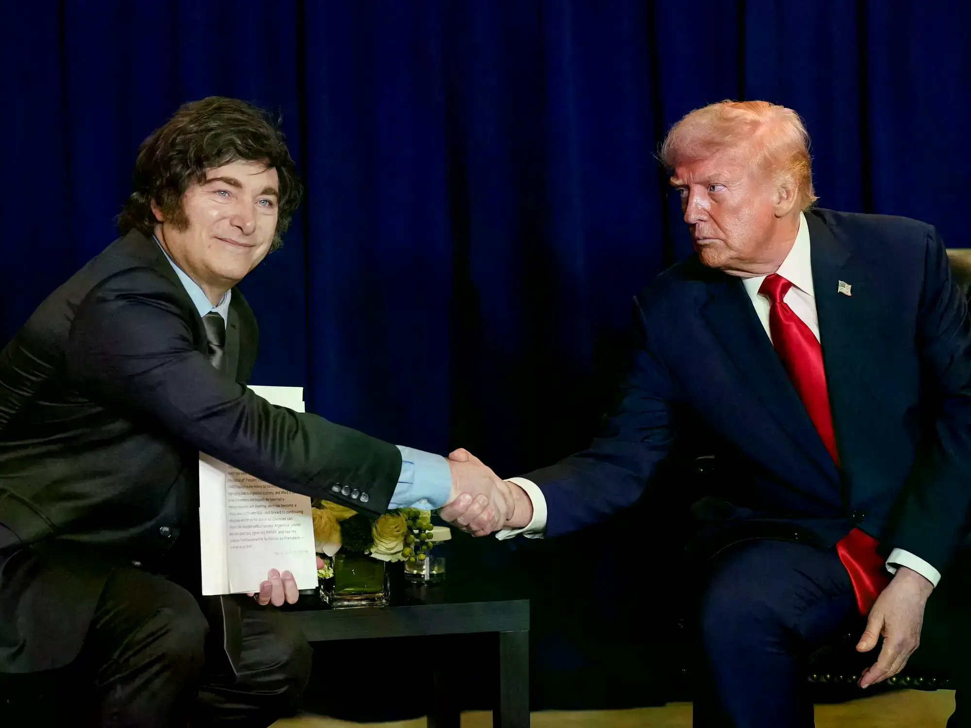 Los presidentes Javier Milei y Donald Trump.