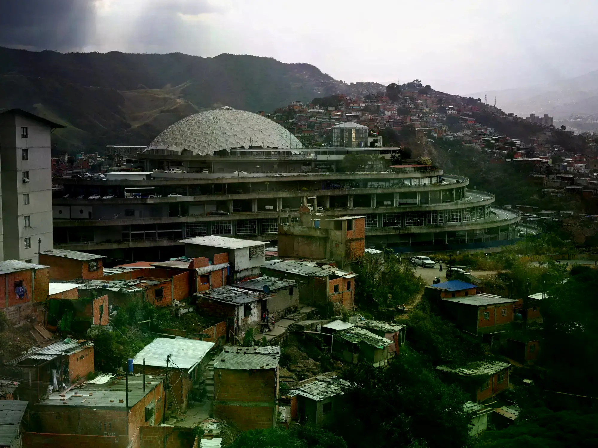 El Helicoide, sede de la policía secreta del régimen chavista, en el centro de Caracas.