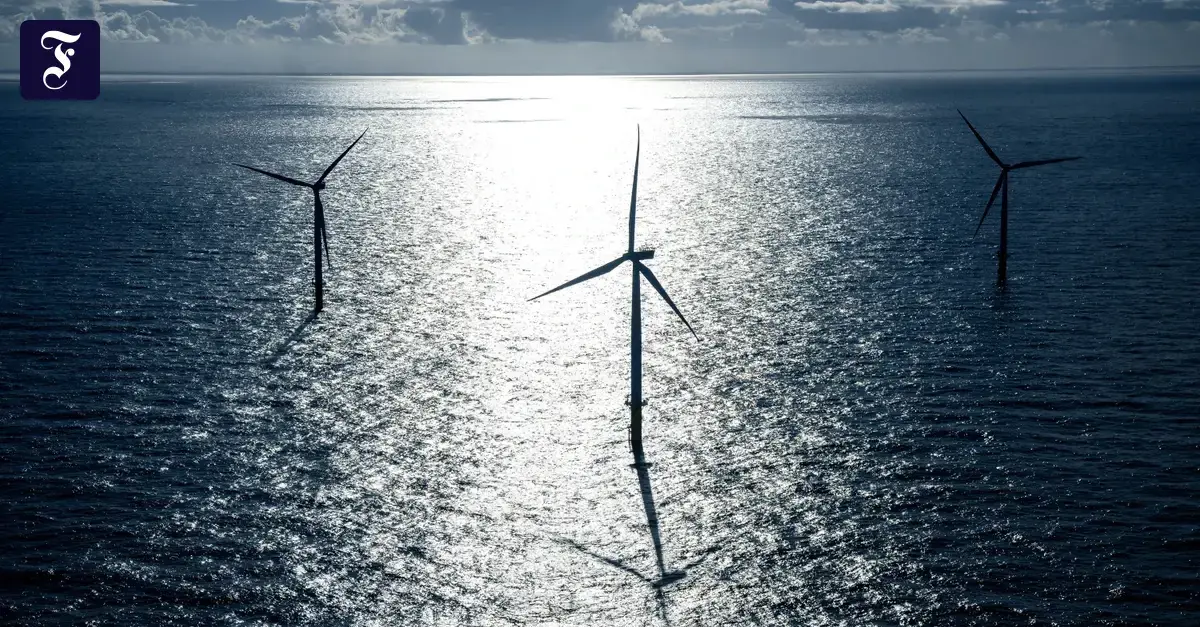 Aerogeneradores inactivos en el Mar del Norte.