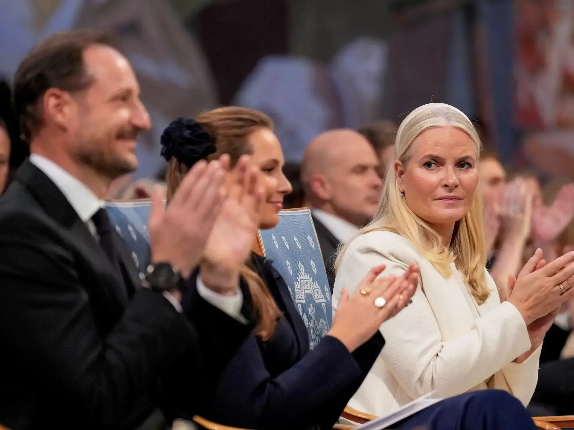 La princesa Mette-Marit en Oslo, durante la entrega del premio Nobel de la Paz.