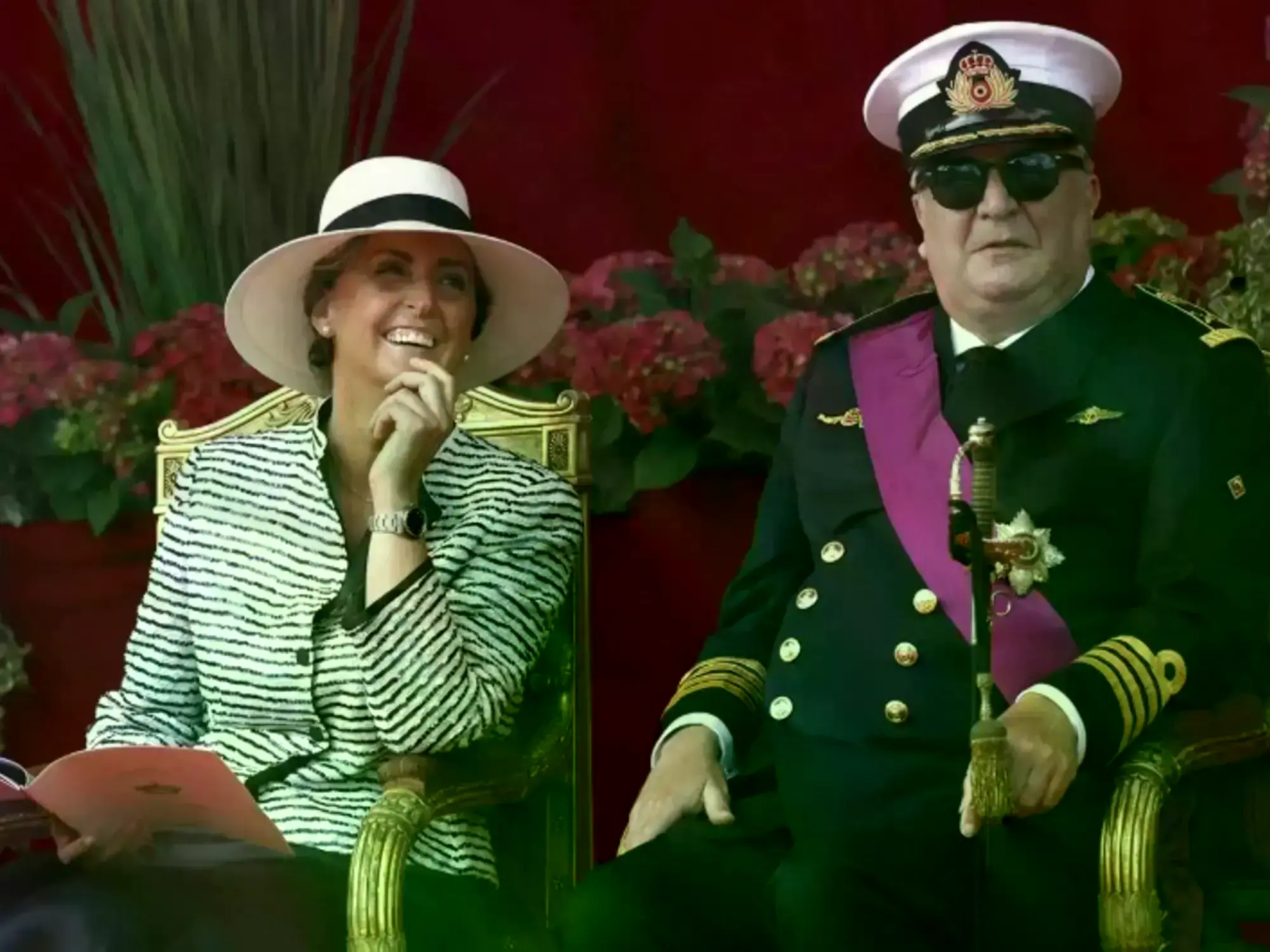 El rey de los belgas, Felipe junto a su esposa, la reina Matilde.