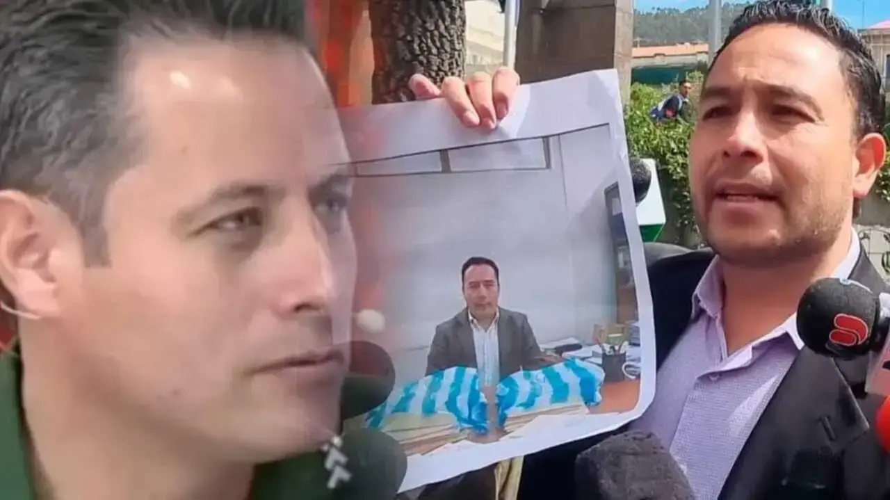 El diputado del PDC Alejandro Medinaceli y el vicepresidente, Edmand Lara.