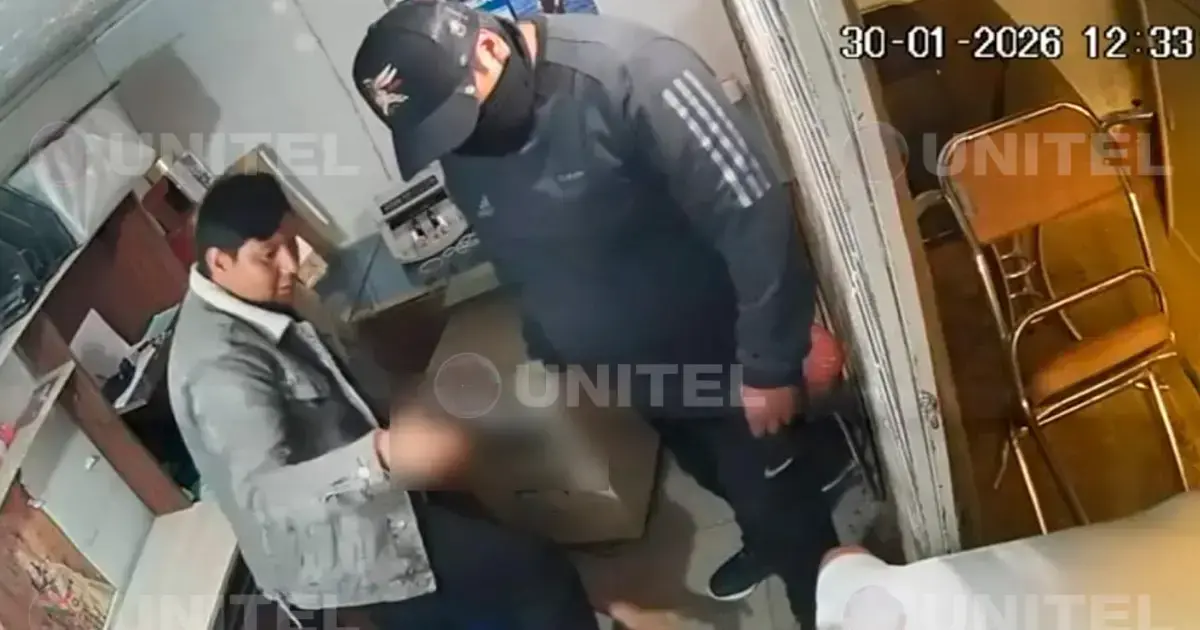 Captura de pantalla del momento del robo.