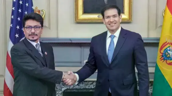 Canciller Fernando Aramayo y secretario de Estado, Marco Rubio.