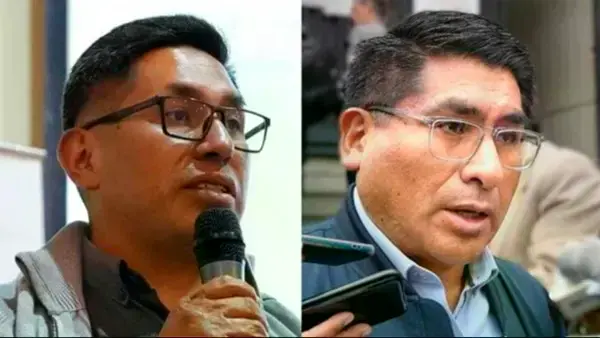 Exministros de Desarrollo Productivo Zenón Mamani y Néstor Huanca.
