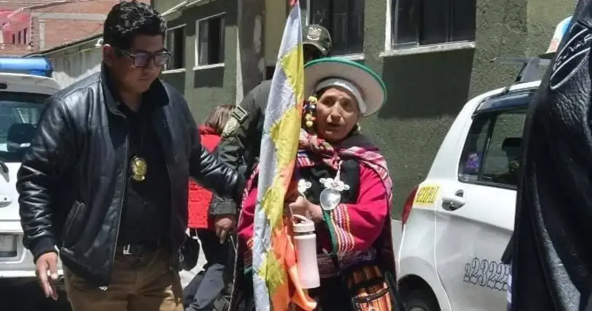 La exdiputada Lidia Patty al momento de ser aprehendida por el caso del Fondo Indigena.