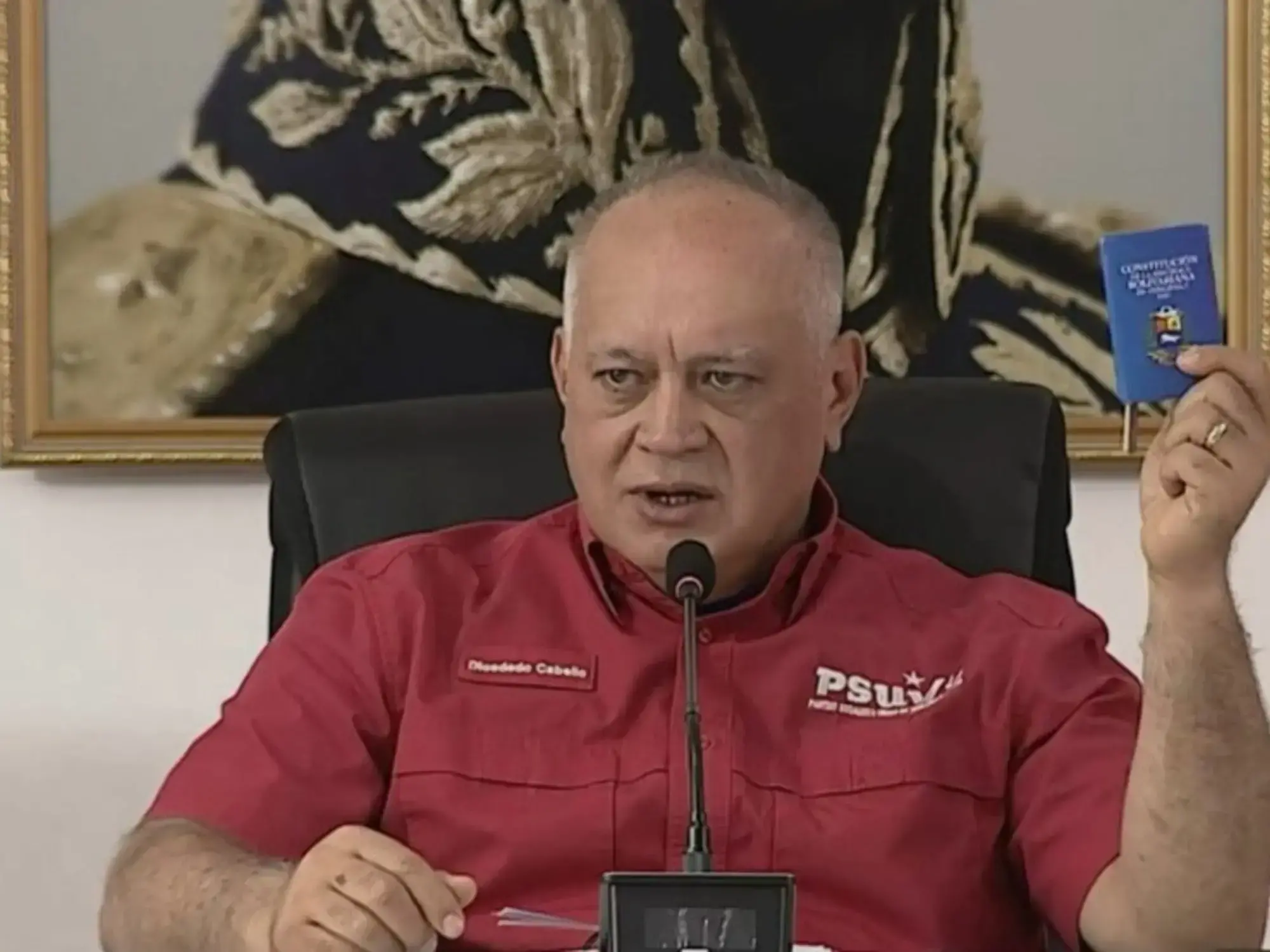 Diosdado Cabello en un acto por el aniversario del intento de golpe del 4 de febrero de 1992.