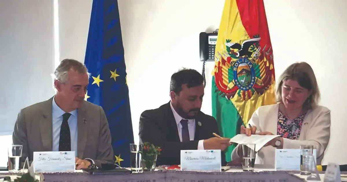 La UE y GIZ firman un acuerdo de cooperación con el Gobierno de Bolivia.