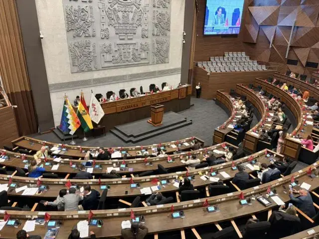 La Cámara de Diputados sesiona este jueves en La Paz.