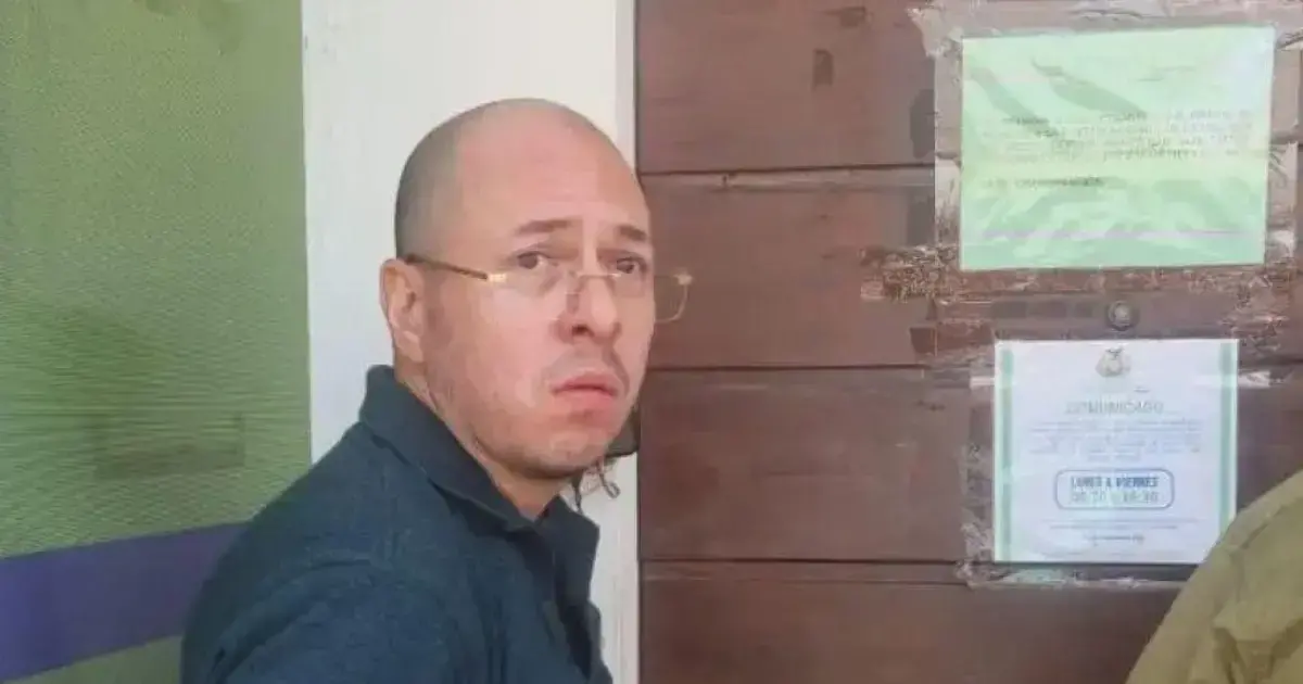 El juez Hebert Zeballos antes de su aprehensión.