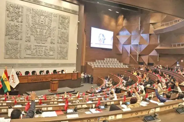 Sesión de la Cámara de Diputados durante la elección de autoridades electorales.