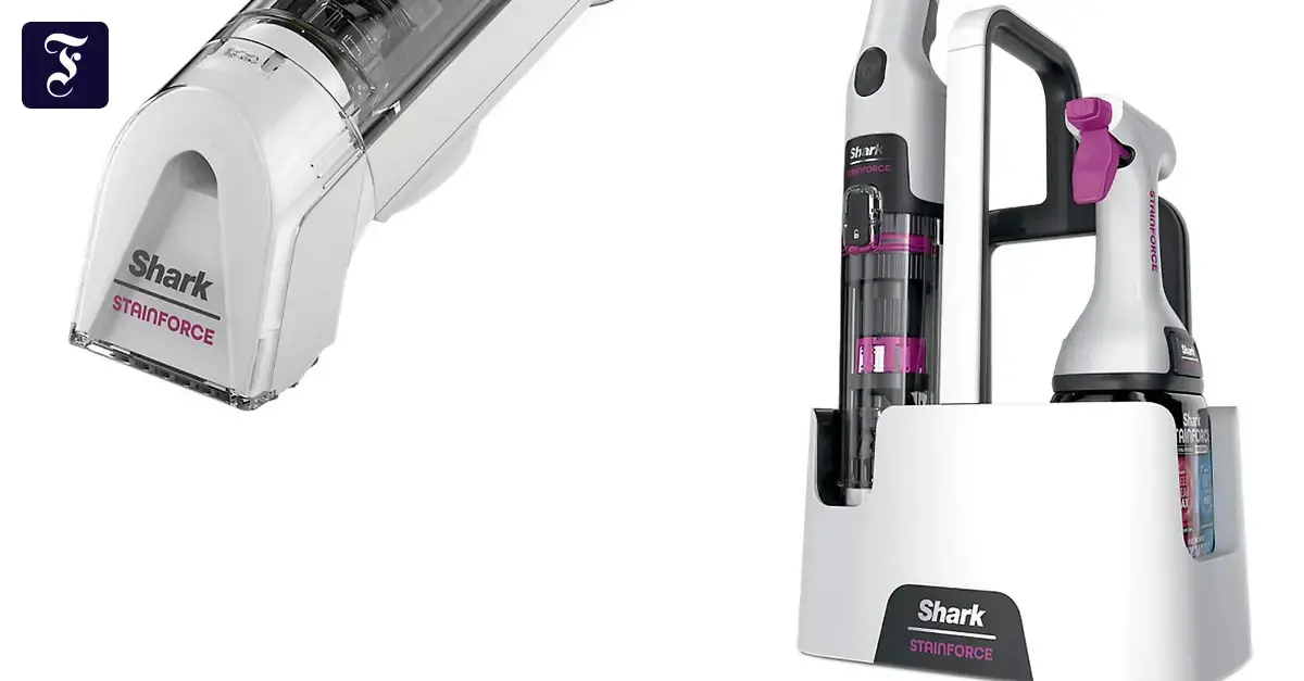 El Shark Stainforce eliminando una mancha en un tejido.