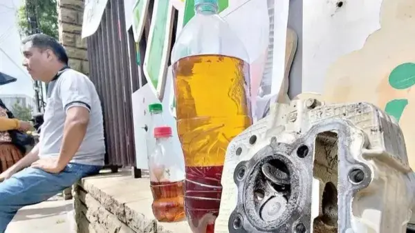 Transportistas denunciaron que les vendieron gasolina de mala calidad.