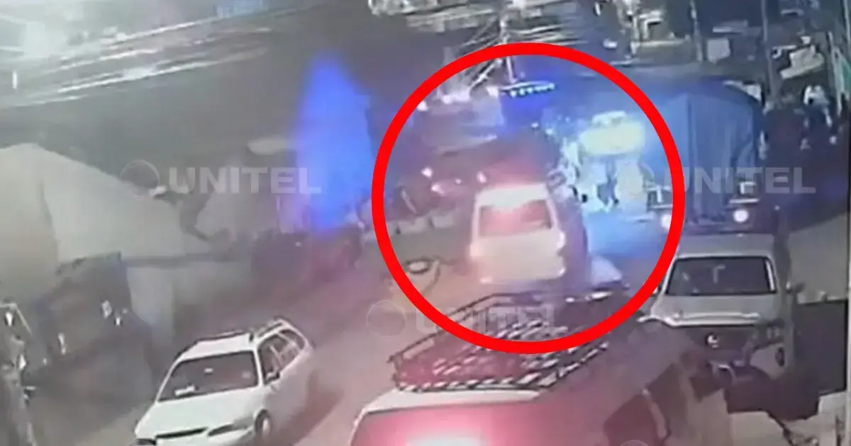 El momento del accidente en el sector de Adepcoca.