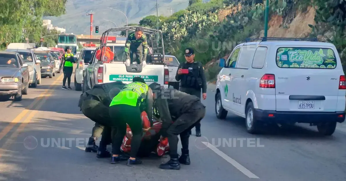 Reportan una persona atropellada en Cochabamba