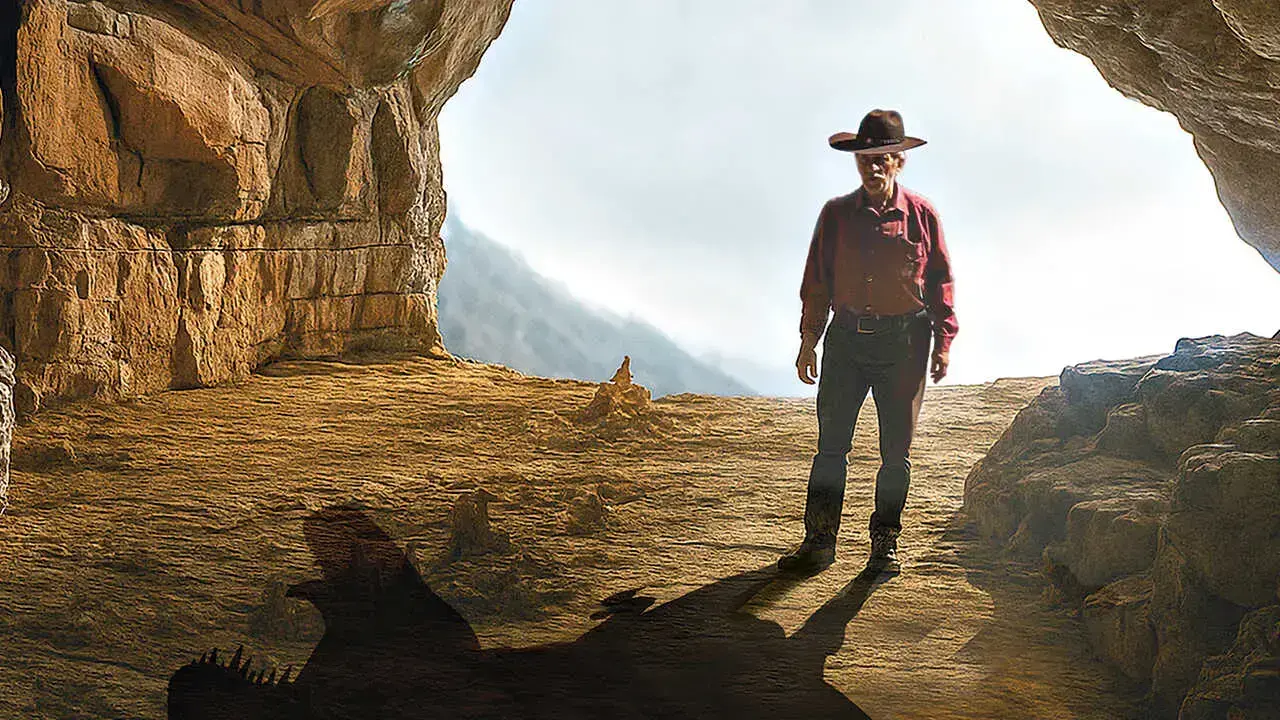 Imagen del filme "Tras las Huellas de un Dinosaurio".