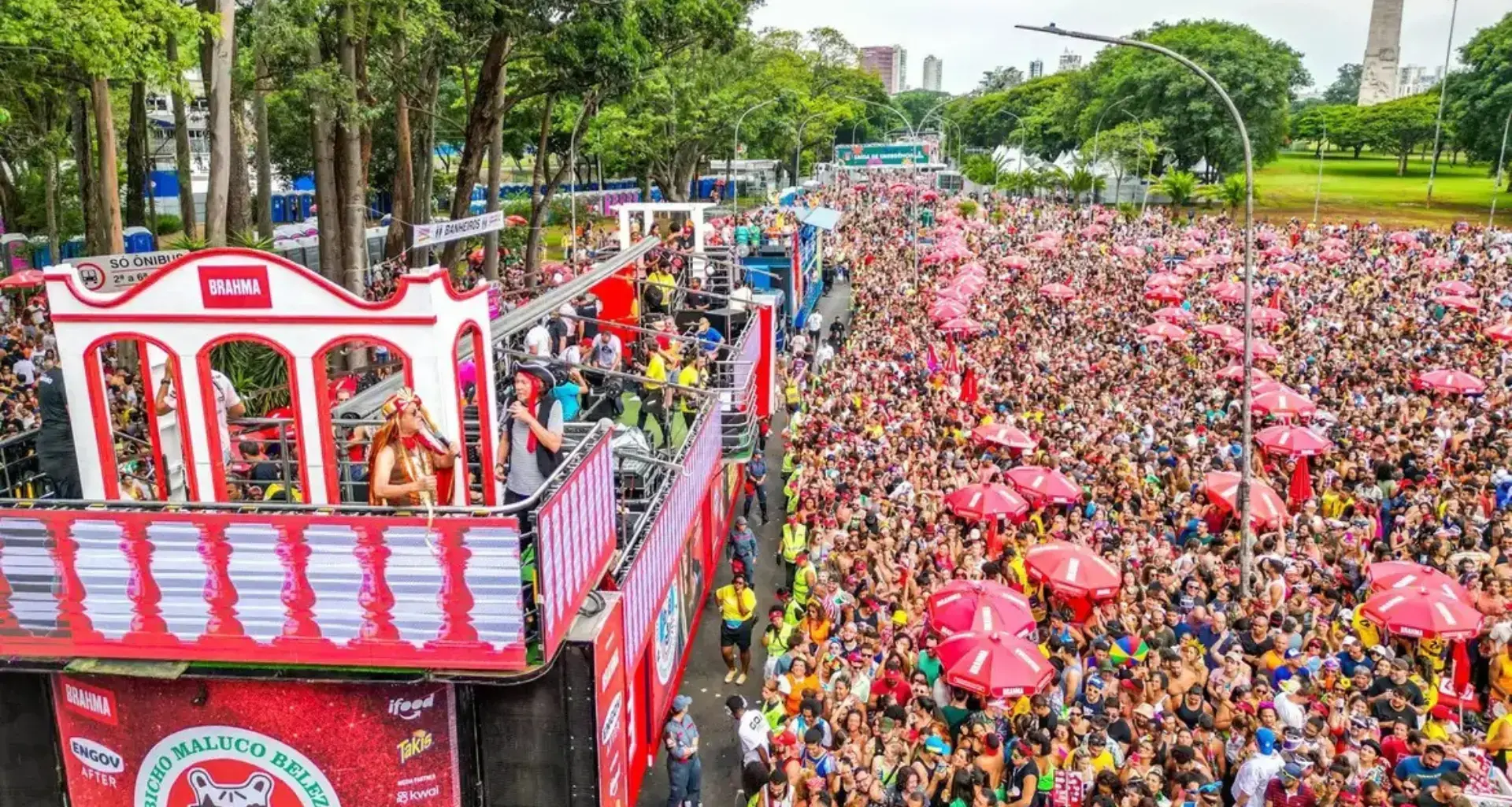 Multitud durante los festejos del Carnaval en São Paulo.